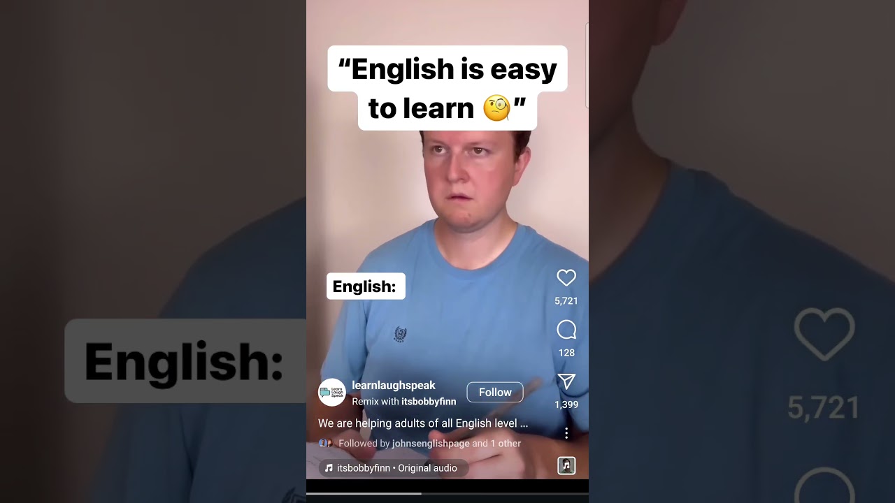English is easy to learn #hilarious #funny #funnyvideo #fun #funnyshorts #shorts