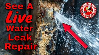 See A Live Water Line Repaired With A Clamp! Team Balkan In Action
