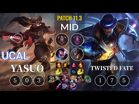 KT Ucal Yasuo vs Twisted Fate Mid - KR Patch 11.3