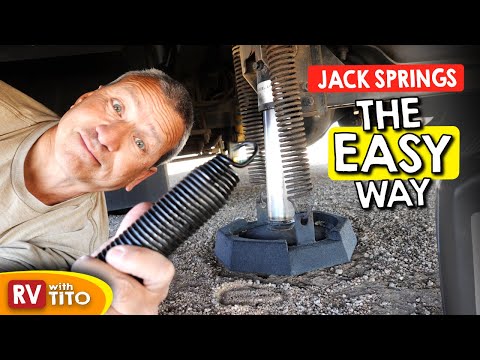 HOW TO Replace RV Jack Springs | HWH Hydraulic Jacks | RV With Tito DIY