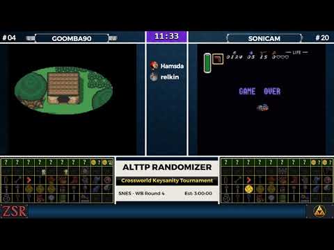 ALttPR Crossworld Keysanity Tournament: WB Round 4 - Goomba vs. sonicam