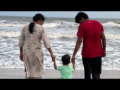 Chinnagollapelm beach/Beach Daires/First visit To Beach/Mokshith Beach Experience 😍