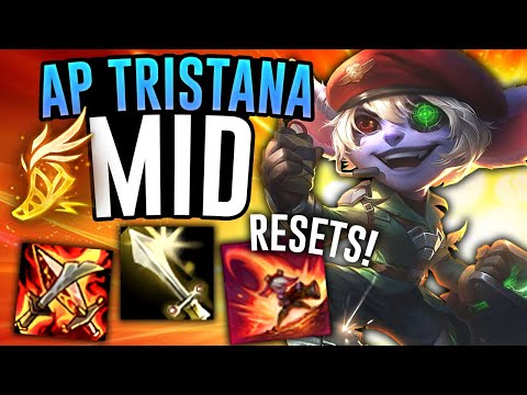 Crazy JUMP RESETS with AP TRISTANA MID! - League of Legends