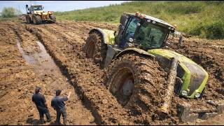 Tractors vs Bottomless Mud—One Wrong Move Sinks Everything! Extreme Recovery Operations