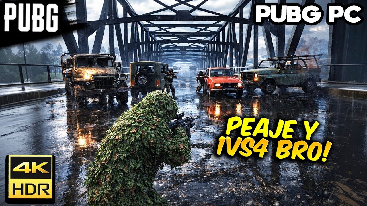 PEAJE PERFECTO en PUBG PC y QUEDO 1vs4 en una FINAL DE LOCOS 😎 Gráficos al MAXIMO