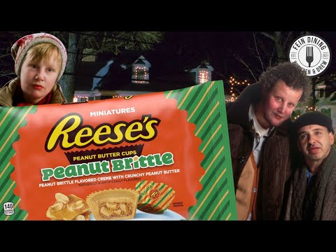 Reese's Peanut Brittle Cups Review 🟠🟢 Trying Reese's New Holiday Peanut Butter Cup Miniatures