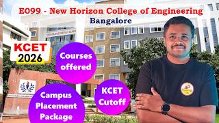 NHCE Bangalore Seat Matrix 2026 🔥| New Horizon E099 KCET Cut Off Ranks | Placement Report 2026
