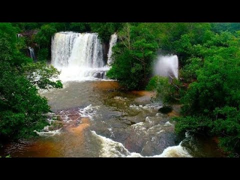 JUSCIMEIRA / MATO GROSSO - Com a Imponente e Volumosa Cachoeira do Prata
