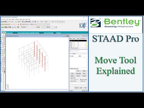 STAAD Pro Tutorial For Beginners [Episode 6]: Using Move Tool