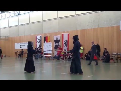 Deutsche Kendo Einzelmeisterschaft 2016 Herren - Kato vs Ruge