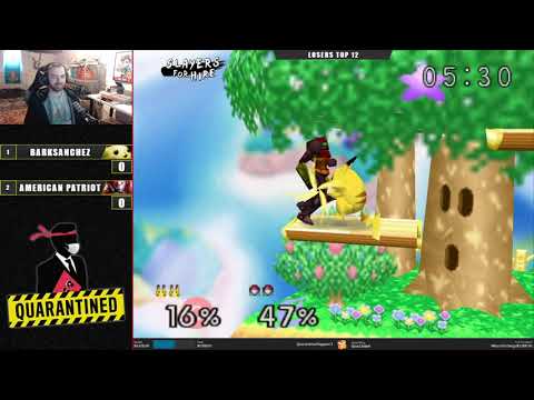 QR3 East Losers Top 12 - BarkSanchez (Pikachu) Vs. American Patriot (Samus) SSB64 Super Smash Bros
