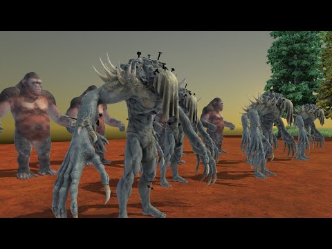 SCOURGE X5 + GORO X5 VS ALL FACTIONS X3 - Animal Revolt Battle SImulator