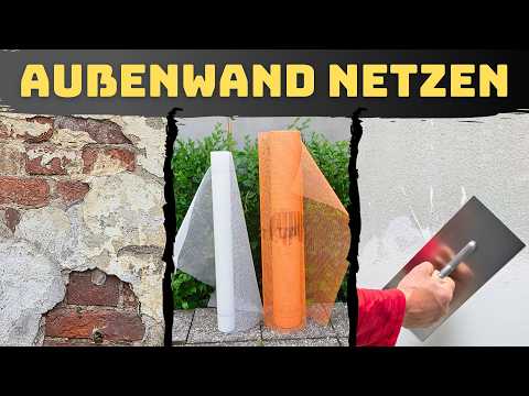 Filling the exterior wall with mesh (plastering the facade alone)