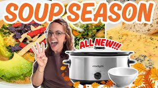 3 EFFORTLESS Slow Cooker Soups🍲:Chilly Weather Dinners!