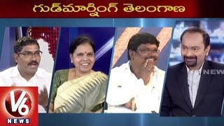 Good Morning Telangana | Special Discussion on Daily News | CM KCR Grama Jyothi Meeting | V6 News