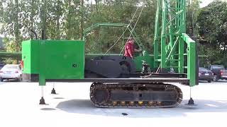 รถปั้นจั่นตอกเสาเข็มตีนตะขาบ ตุ้ม 3 ตัน