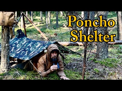 Survival tip: OneWind Outdoors rain poncho as a shelter for outdoor use