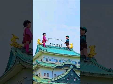 🚨Squid Game Dolls Take Over Japanese Castle 😍🤑😱Jump Rope Madness🔥