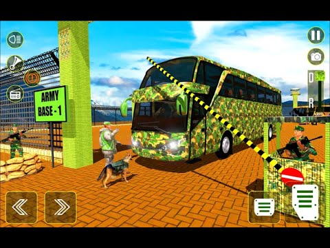 Army Bus Driver US Soldier Transport Duty 2022  -  Offroad Bus Game   Android Gameplay