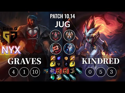 GEN Nyx Graves vs Kindred Jungle - KR Patch 10.14