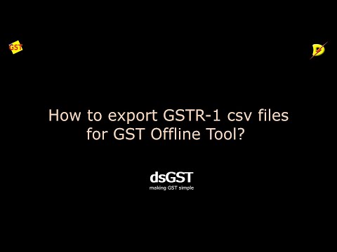 dsGST GSTR1 csv files