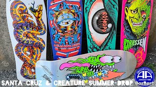 Neue Skateboard-Decks von Santa Cruz & Creature. Grafiken, Größen und erste Eindrücke!