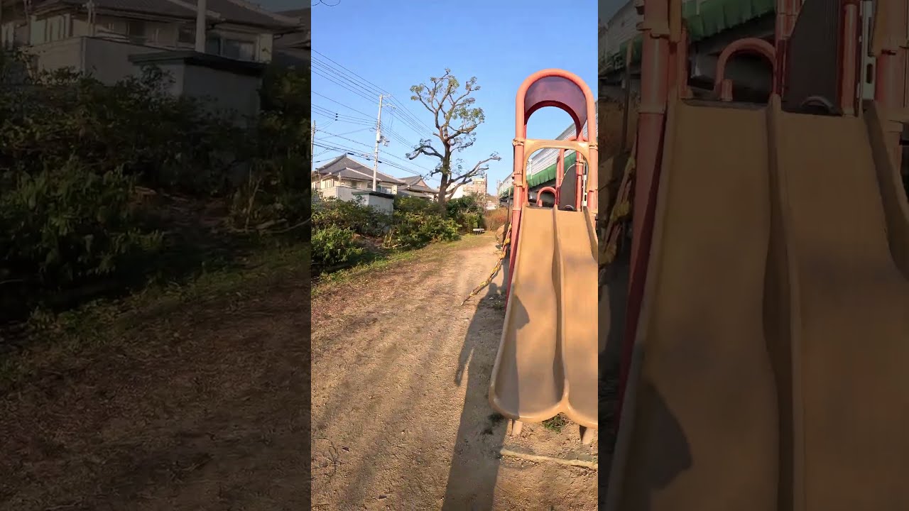 【兵庫県】天井川公園のダブルすべり台すべってみた【兵庫県神戸市】【すべおじ】【大人向け】