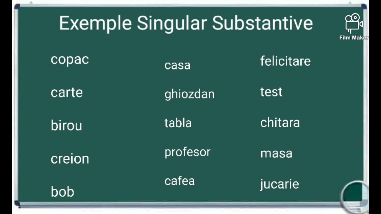 Exemple substantive la singular , exemple propoziti cuvinte singular romana