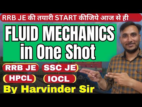 Fluid Mechanics for RRB JE in one shot || Fluid Mechanics full revision