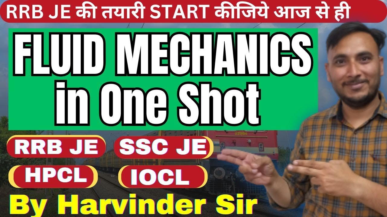 Fluid Mechanics for RRB JE in one shot || Fluid Mechanics full revision