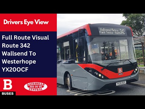 DEV: Full Route Visual | Nexus Bus Route 342 - Wallsend To Westerhope | YX20OCF