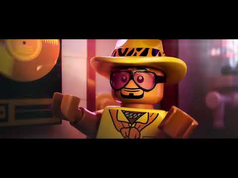 Trailer close-up: LEGO Pharrell under spotlight as a choir pad and handclaps rise