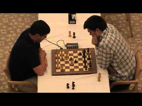 CCF 2010: Svidler vs. Heine Nielsen. Blitz game 10 of 10 (Larsen Opening)