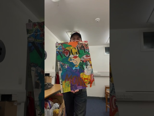 Vídeo relacionado con Magic Canvas Art Simpsons Krusty Pop Art - Lienzo decorativo para pared (1 pieza, 40 x 30 cm), diseño de Krusty
