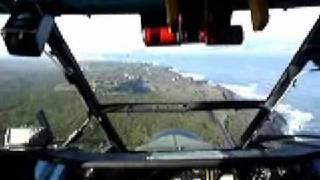 preview picture of video 'Portuguese Air Force Puma flying over snow covered Pico'