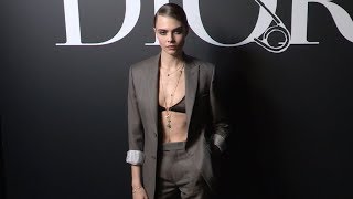 Cara Delevingne, Tyga, Bella Hadid at the Dior Fashion Show in Paris