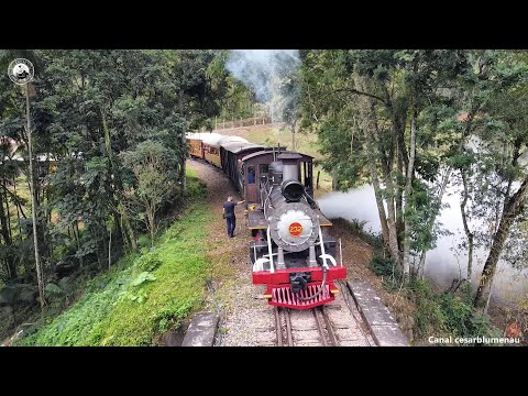 🇧🇷 Limpando a caldeira da locomotiva / Cleaning the locomotive boiler - Apiúna/SC - 2022  (Brasil)