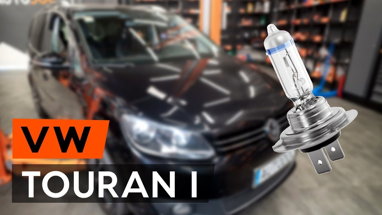 Kaip pakeisti VW Touran 1T3 priekinio žibinto lemputės - keitimo instrukcija