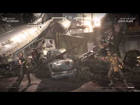 Mortal Kombat X Scorpion vs Sonya Very Hard