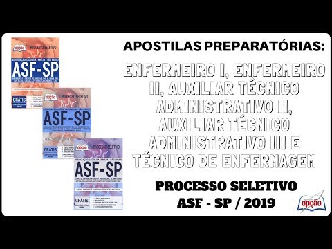 Apostilas Processo Seletivo ASF - Associação Saúde da Família - São Paulo / 2019 (Apostilas Opção)