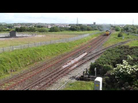 DRS 37510 & 37604 | 6K73 Sellafield to Crewe thrash past Workington