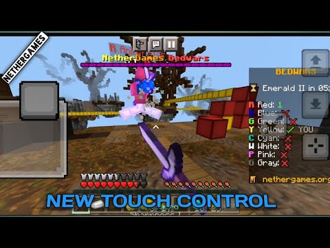 New touch control in nethergames bedwars minecraft MCPE