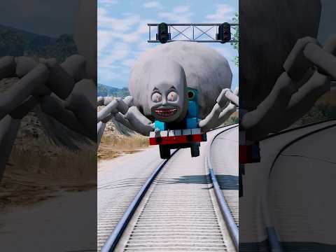 SPIDER THOMAS meet THOMAS THE TRAIN #Shorts