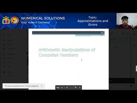 Approximations and Round Off Error Part 3 - Numerical Module 2
