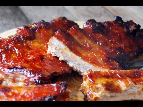 costillas asadas con salsa barbacoa