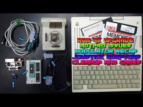 Apple IIc - ROM4x upgrade, ADTPro issues, joystick adaptors, and a little tidy-up