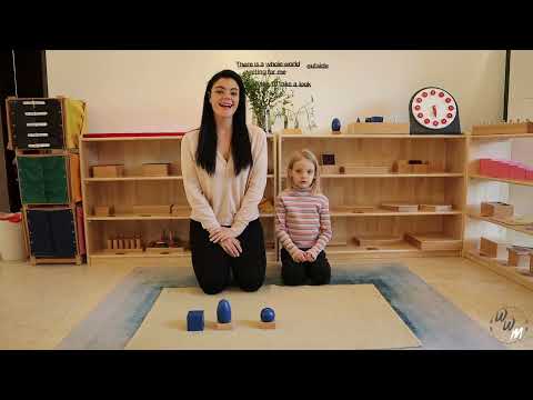 Three-period lesson with the Montessori Geometric Solids