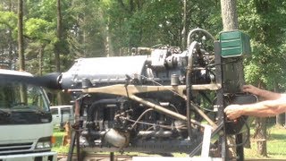 preview picture of video 'PT-19 Airplane Engine start up and run on test stand'