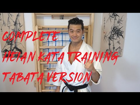 COMPLETE HEIAN KATA TRAINING in TABATA VERSION - karate tabata real time training - TEAM KI