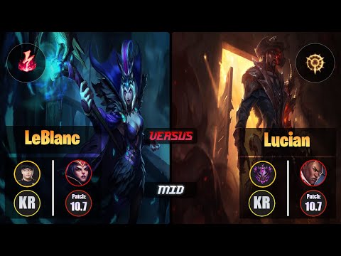 Lava LEBLANC (Mid) [Electrocute] VS LUCIAN - Master KR Patch 10.7